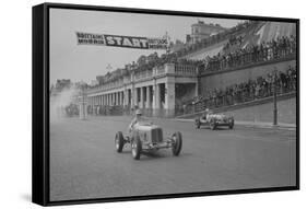 ERA of Earl Howe and Alta of CK Mortimer competing in the Brighton Speed Trials, 1938-Bill Brunell-Framed Stretched Canvas