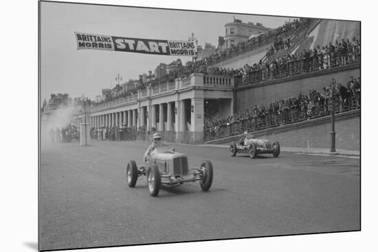 ERA of Earl Howe and Alta of CK Mortimer competing in the Brighton Speed Trials, 1938-Bill Brunell-Mounted Photographic Print