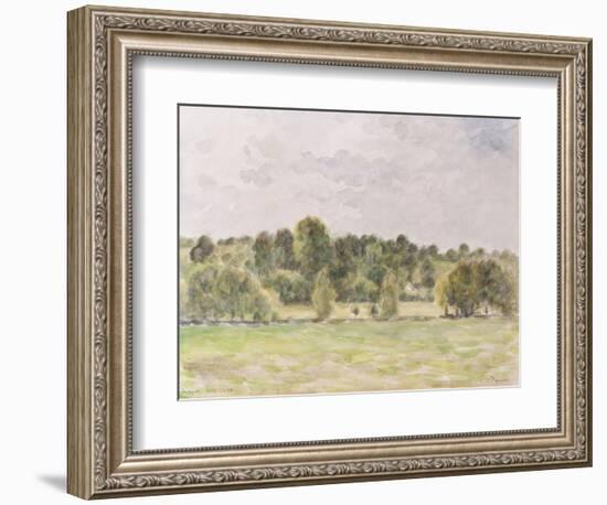 Eragny Evening, 1890-Camille Pissarro-Framed Giclee Print