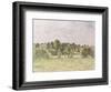 Eragny Evening, 1890-Camille Pissarro-Framed Giclee Print