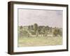 Eragny Evening, 1890-Camille Pissarro-Framed Giclee Print