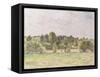 Eragny Evening-Edgar Degas-Framed Stretched Canvas