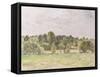 Eragny Evening-Edgar Degas-Framed Stretched Canvas