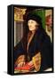 Erasmus, 1523-Hans Holbein the Younger-Framed Stretched Canvas