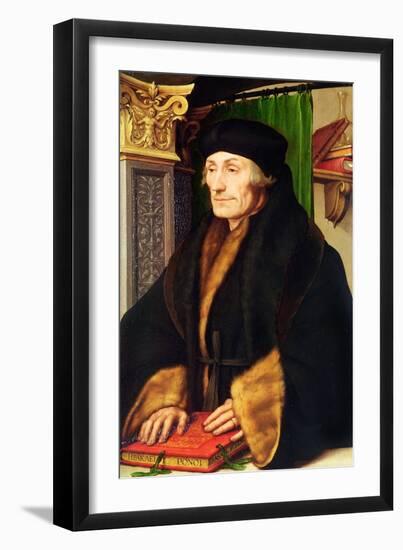 Erasmus, 1523-Hans Holbein the Younger-Framed Giclee Print