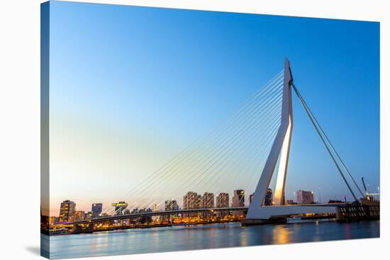 Erasmus Bridge over the River Meuse in , the Netherlands-vichie81-Stretched Canvas