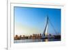 Erasmus Bridge over the River Meuse in , the Netherlands-vichie81-Framed Photographic Print