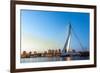 Erasmus Bridge over the River Meuse in , the Netherlands-vichie81-Framed Photographic Print