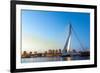 Erasmus Bridge over the River Meuse in , the Netherlands-vichie81-Framed Photographic Print