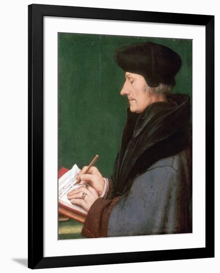 Erasmus of Rotterdam, 1523-Hans Holbein the Younger-Framed Giclee Print
