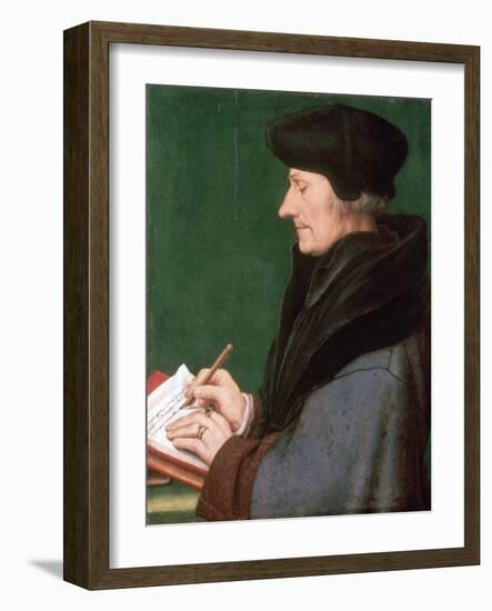 Erasmus of Rotterdam, 1523-Hans Holbein the Younger-Framed Giclee Print