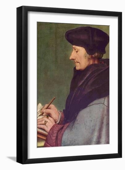 Erasmus of Rotterdam-Hans Holbein the Younger-Framed Art Print