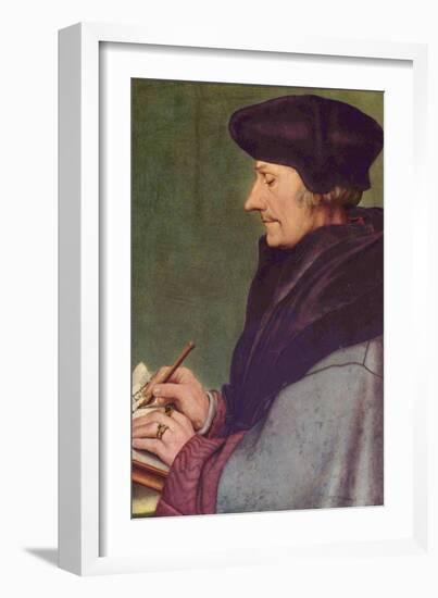 Erasmus of Rotterdam-Hans Holbein the Younger-Framed Art Print