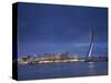 Erasmus Suspension Bridge, Rotterdam, Holland-Michele Falzone-Stretched Canvas