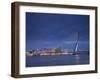 Erasmus Suspension Bridge, Rotterdam, Holland-Michele Falzone-Framed Photographic Print