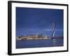 Erasmus Suspension Bridge, Rotterdam, Holland-Michele Falzone-Framed Photographic Print