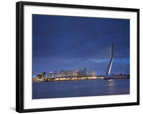 Erasmus Suspension Bridge, Rotterdam, Holland-Michele Falzone-Framed Photographic Print