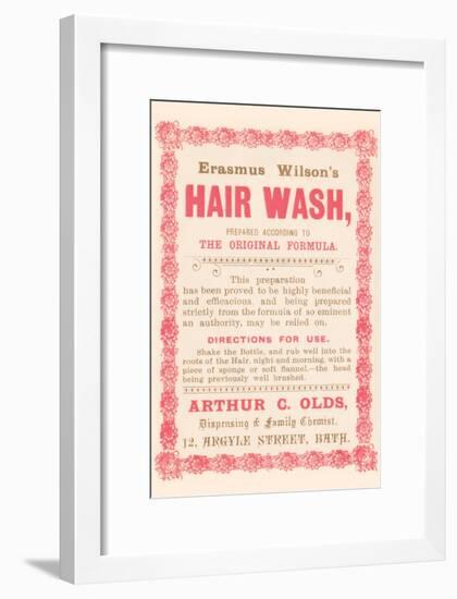 Erasmus Wilson's Hair Wash-null-Framed Art Print