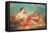 Erato, the Muse of Love Poetry-Francois Boucher-Framed Stretched Canvas
