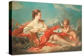 Erato, the Muse of Love Poetry-Francois Boucher-Stretched Canvas