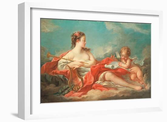 Erato, the Muse of Love Poetry-Francois Boucher-Framed Giclee Print