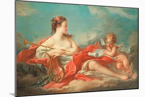 Erato, the Muse of Love Poetry-Francois Boucher-Mounted Giclee Print