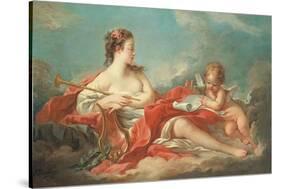 Erato, the Muse of Love Poetry-Francois Boucher-Stretched Canvas