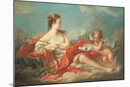 Erato, the Muse of Love Poetry-Francois Boucher-Mounted Giclee Print