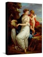 Erato, the Muse of Lyric Poetry with a Putto-Angelica Kauffmann-Stretched Canvas