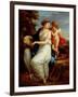 Erato, the Muse of Lyric Poetry with a Putto-Angelica Kauffmann-Framed Giclee Print