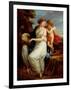 Erato, the Muse of Lyric Poetry with a Putto-Angelica Kauffmann-Framed Giclee Print