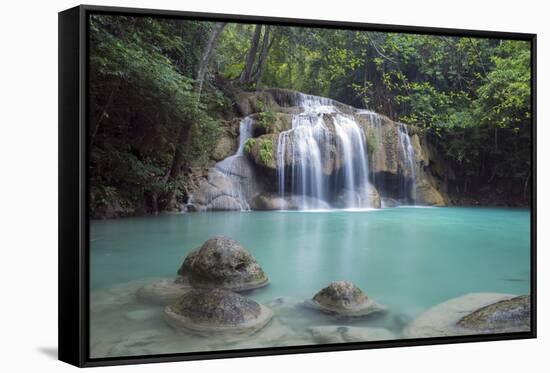 Erawan Falls, Kanchanaburi, Thailand, Southeast Asia, Asia-Alex Robinson-Framed Stretched Canvas