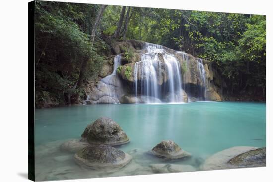 Erawan Falls, Kanchanaburi, Thailand, Southeast Asia, Asia-Alex Robinson-Stretched Canvas