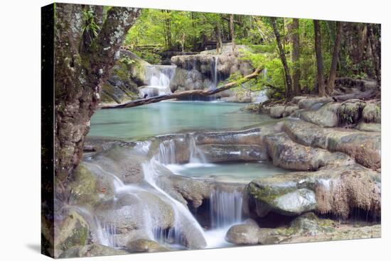 Erawan Falls, Kanchanaburi, Thailand, Southeast Asia, Asia-Alex Robinson-Stretched Canvas