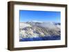 Erbe Pass and the forest on the side of the Gardena Valley after a snowfall, Funes Valley, Sudtirol-Francesco Bergamaschi-Framed Photographic Print