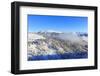 Erbe Pass and the forest on the side of the Gardena Valley after a snowfall, Funes Valley, Sudtirol-Francesco Bergamaschi-Framed Photographic Print