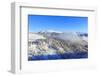 Erbe Pass and the forest on the side of the Gardena Valley after a snowfall, Funes Valley, Sudtirol-Francesco Bergamaschi-Framed Photographic Print