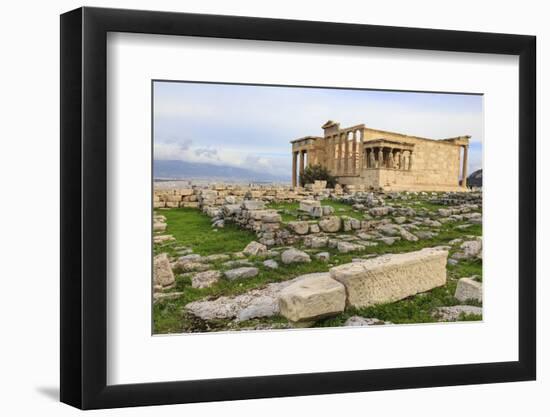 Erechtheion, with Porch of the Maidens or Caryatids, Acropolis, UNESCO World Heritage Site, Athens-Eleanor Scriven-Framed Photographic Print