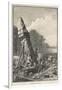 Erecting a Menhir-Georges Devy-Framed Art Print