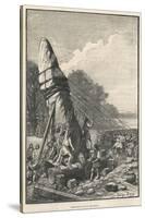 Erecting a Menhir-Georges Devy-Stretched Canvas