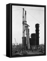 Erecting an Absorption Tower, Coleshill Coal Preparation Plant, Warwickshire, 1962-Michael Walters-Framed Stretched Canvas