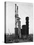 Erecting an Absorption Tower, Coleshill Coal Preparation Plant, Warwickshire, 1962-Michael Walters-Stretched Canvas