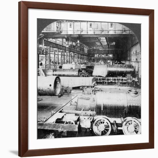 Erecting Shop, Baldwin Locomotive Works, Philadelphia, Pennsylvania, USA, 20th Century-null-Framed Photographic Print