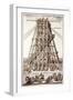 Erecting the Ancient Egyptian Obelisk in St. Peter's Square, Rome, Engraved by Alessandro Specchi-Carlo Fontana-Framed Giclee Print