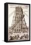 Erecting the Ancient Egyptian Obelisk in St. Peter's Square, Rome, Engraved by Alessandro Specchi-Carlo Fontana-Framed Stretched Canvas