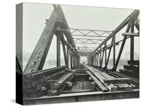 Erection of Emergency Thames Bridge, London, 1942-null-Stretched Canvas