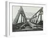 Erection of Emergency Thames Bridge, London, 1942-null-Framed Premium Photographic Print