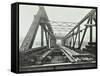 Erection of Emergency Thames Bridge, London, 1942-null-Framed Stretched Canvas