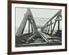 Erection of Emergency Thames Bridge, London, 1942-null-Framed Premium Photographic Print