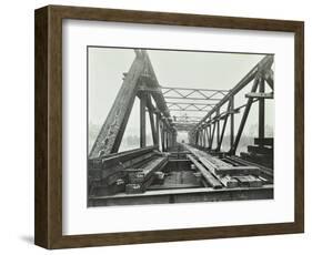 Erection of Emergency Thames Bridge, London, 1942-null-Framed Photographic Print